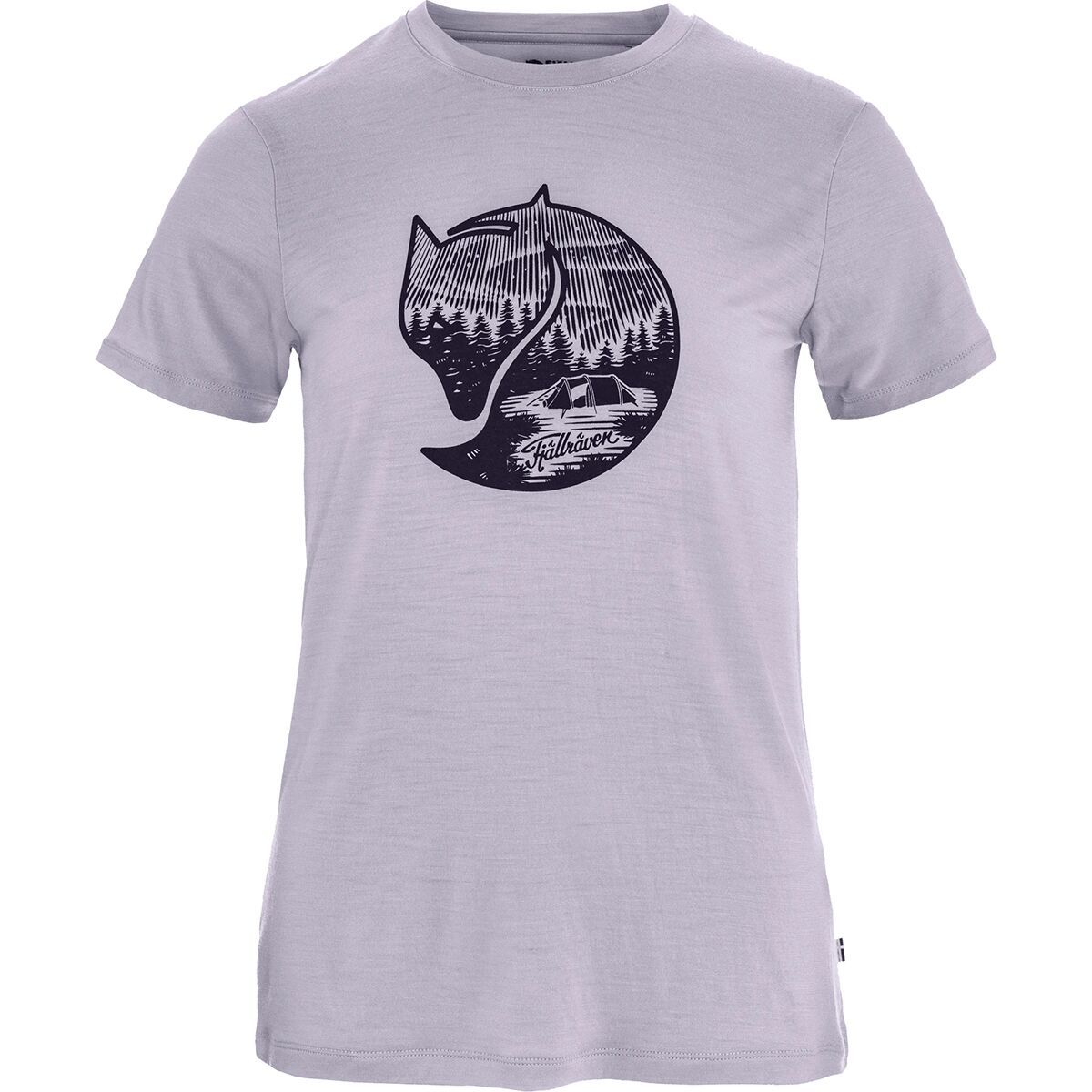 Image of Fjallraven Abisko Wool Fox Shirt - Women's Lavender Mist/Dark Navy, S