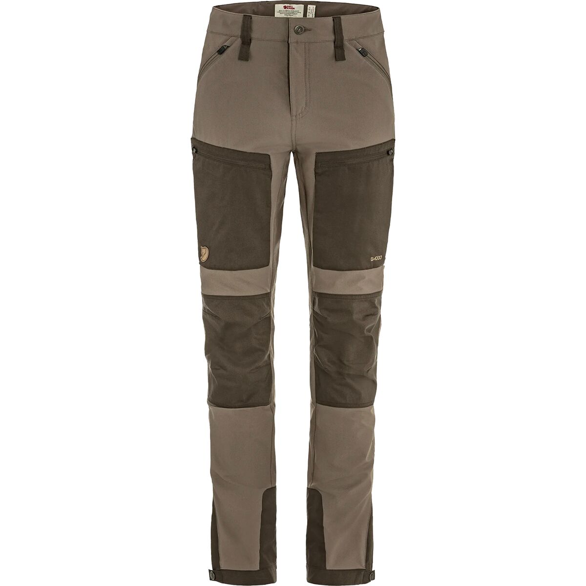 Image of Fjallraven Keb Agile Trousers - Women's Suede Brown/Dark Olive, US 8/EU 40/Reg