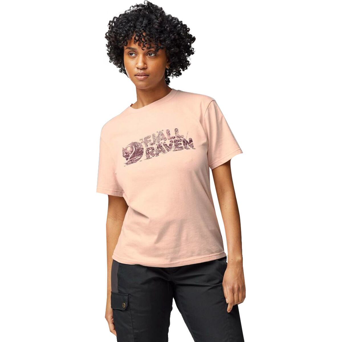 Image of Fjallraven Lush Logo T-Shirt - Women's Chalk Rose, XL