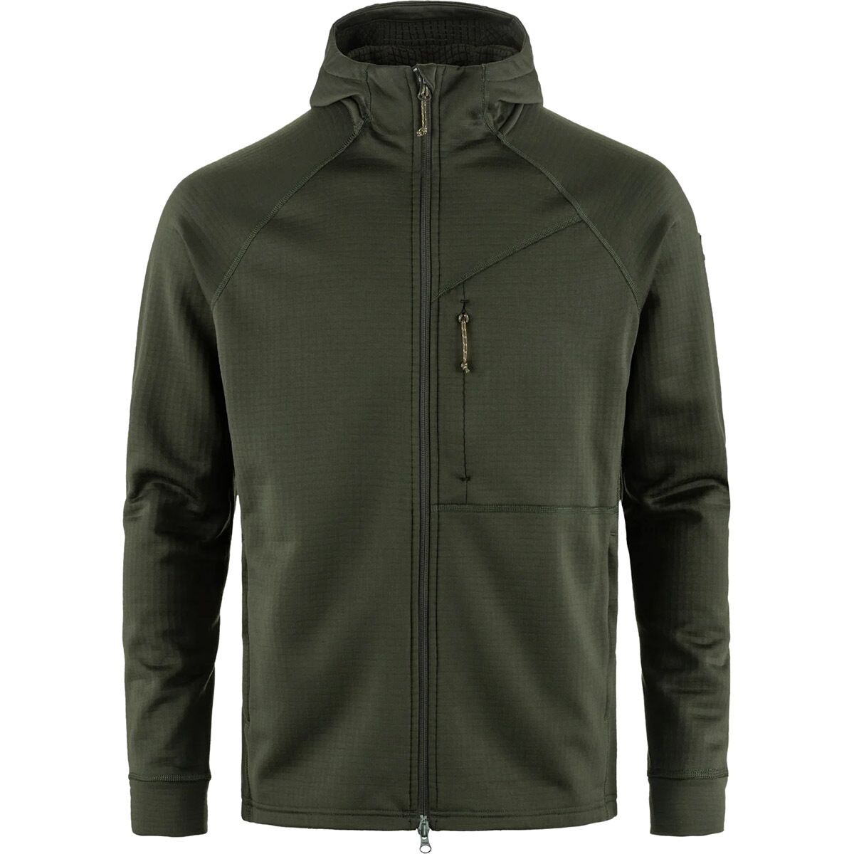 Image of Fjallraven Abisko Grid Fleece Hoodie - Men's Deep Forest, S