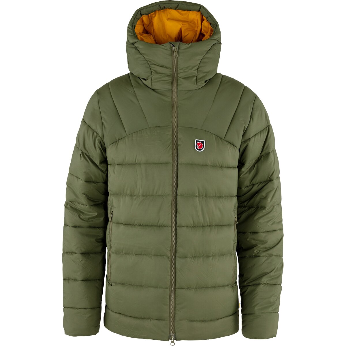 Image of Fjallraven Expedition Mid Winter Jacket - Men's Green/Mustard Yellow, XL