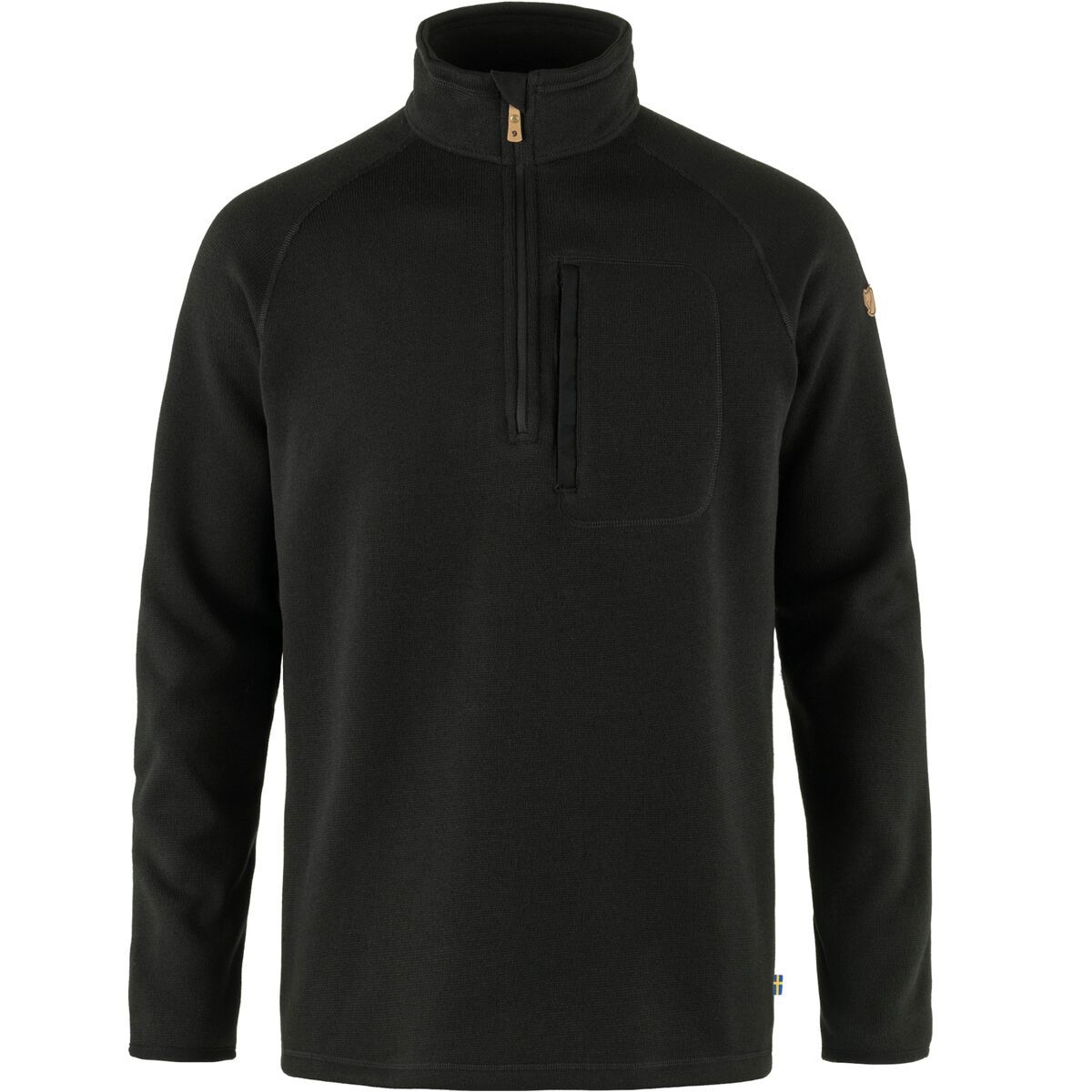 Image of Fjallraven Ovik Lite Fleece 1/2-Zip Jacket - Men's Black, M