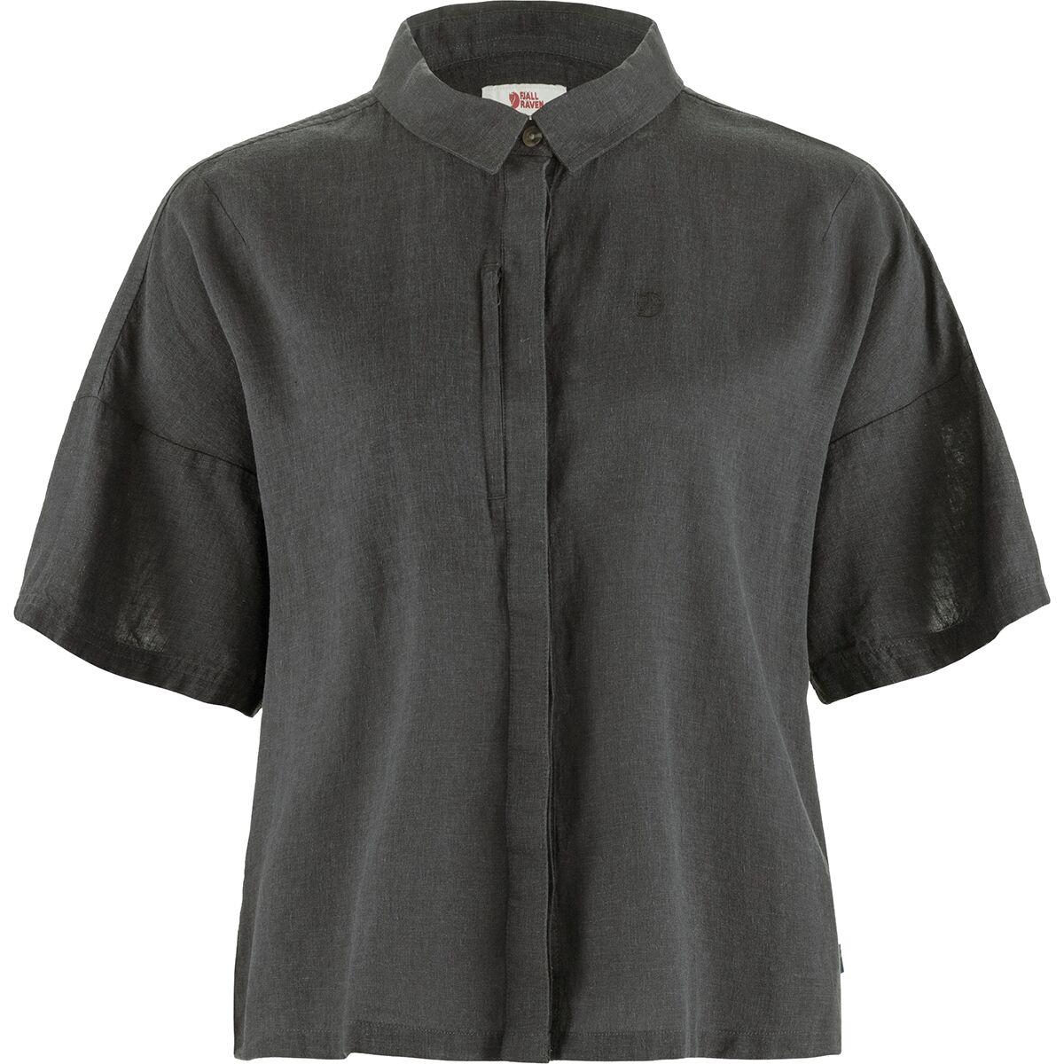 Image of Fjallraven Ovik Hemp Camp Short-Sleeve Shirt - Women's Dark Grey, XL