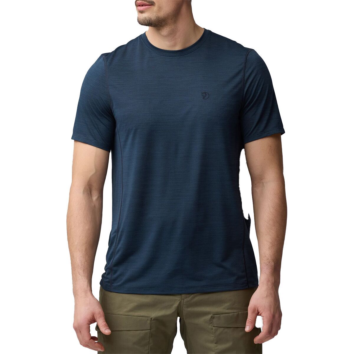 Image of Fjallraven Abisko Lite Short-Sleeve Shirt - Men's Dark Navy, M
