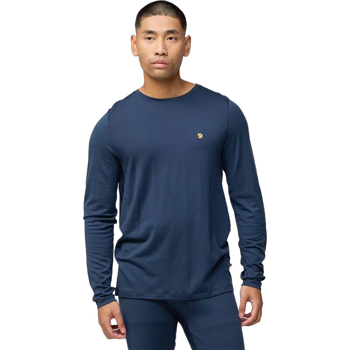Image of Fjallraven Bergtagen Merino 190 Long-Sleeve Top - Men's Mountain Blue, M