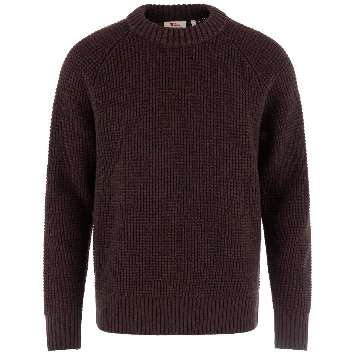 Image of Fjallraven Ovik Waffle Knit Sweater - Men's Black Oak, M