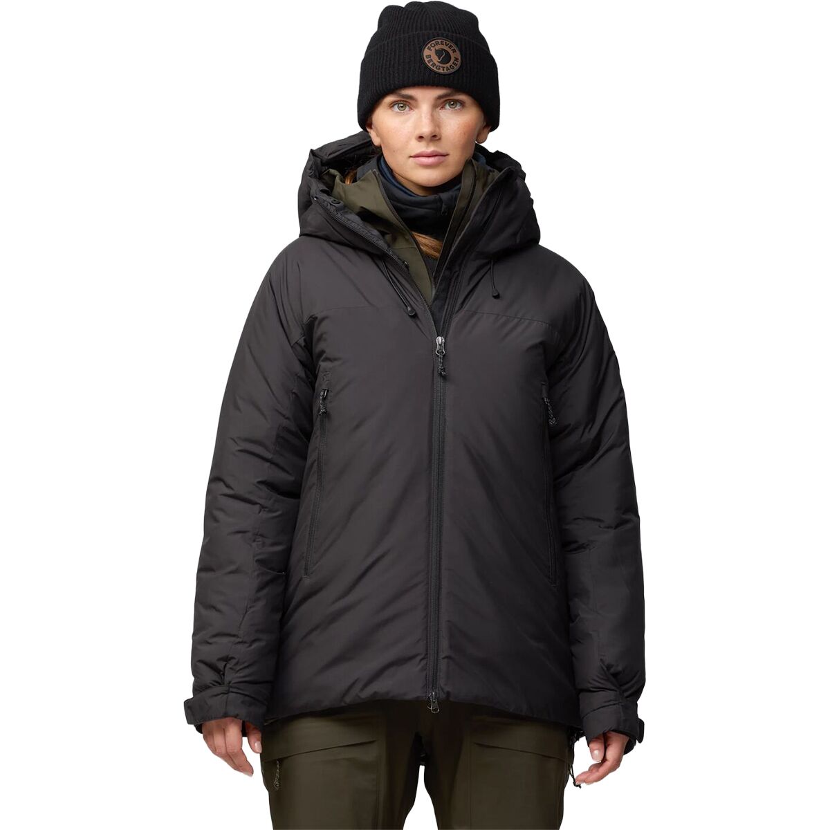 Image of Fjallraven Bergtagen 130 Insulation Jacket - Women's Black/Deep Forest, M