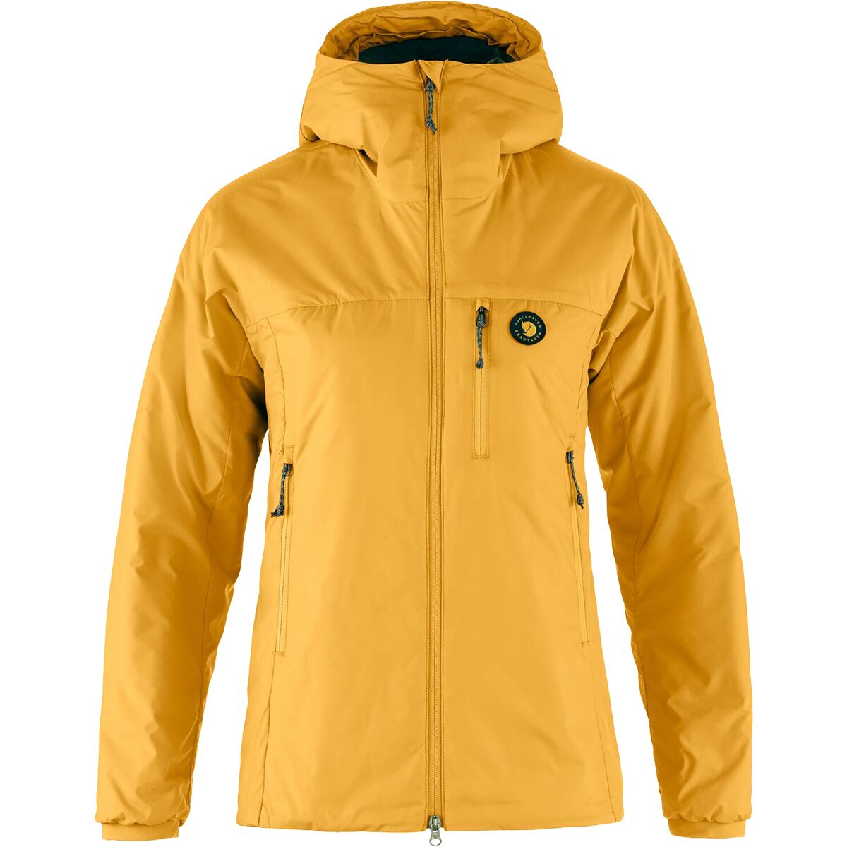 Image of Fjallraven Bergtagen 60 Insulation Jacket - Women's Mustard Yellow/Mountain Blue, L