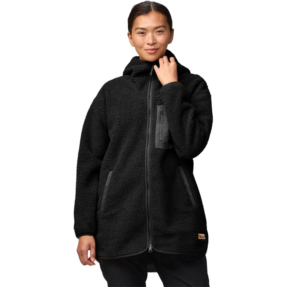 Image of Fjallraven Vardag Pile Long Fleece - Women's Black, L