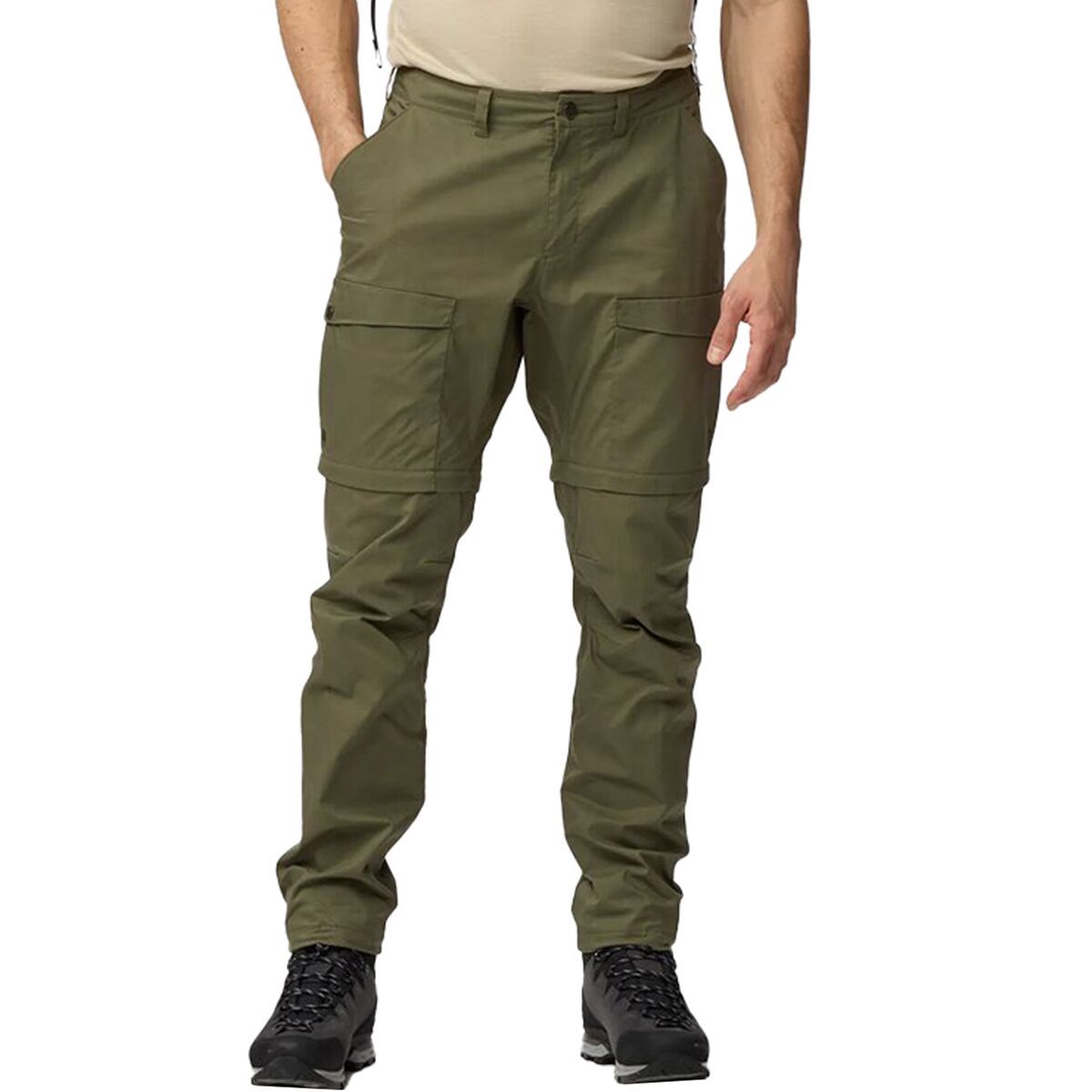 Image of Fjallraven Abisko Hybrid Trail Zip-Off Trouser - Men's Laurel Green, US 34/EU 50