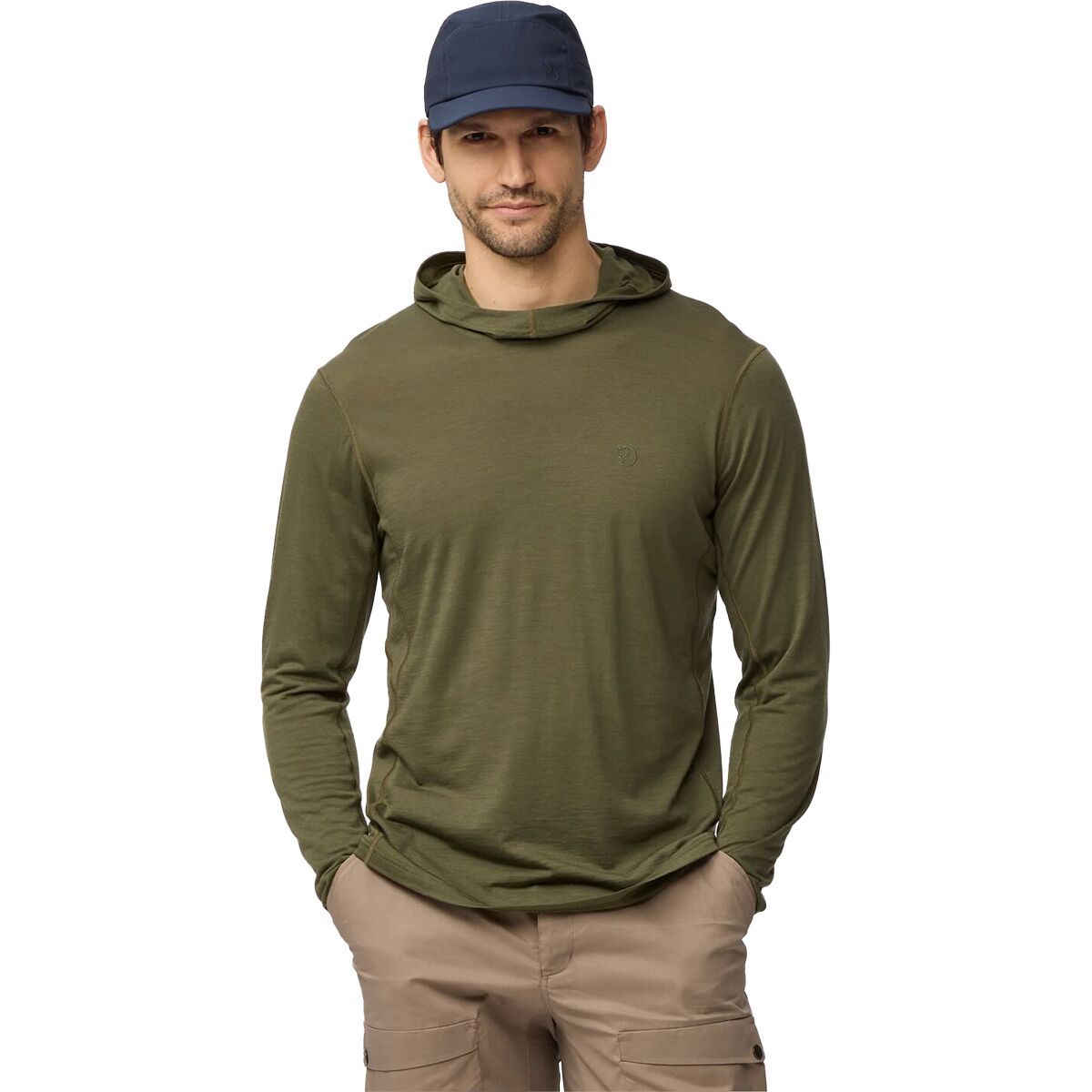 Image of Fjallraven Abisko Wool Hoodie - Men's Laurel Green, M