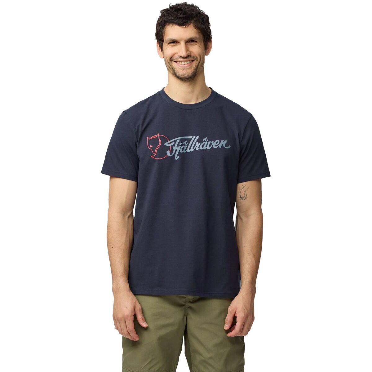 Image of Fjallraven Archive Logo T-Shirt - Men's Dark Navy, M