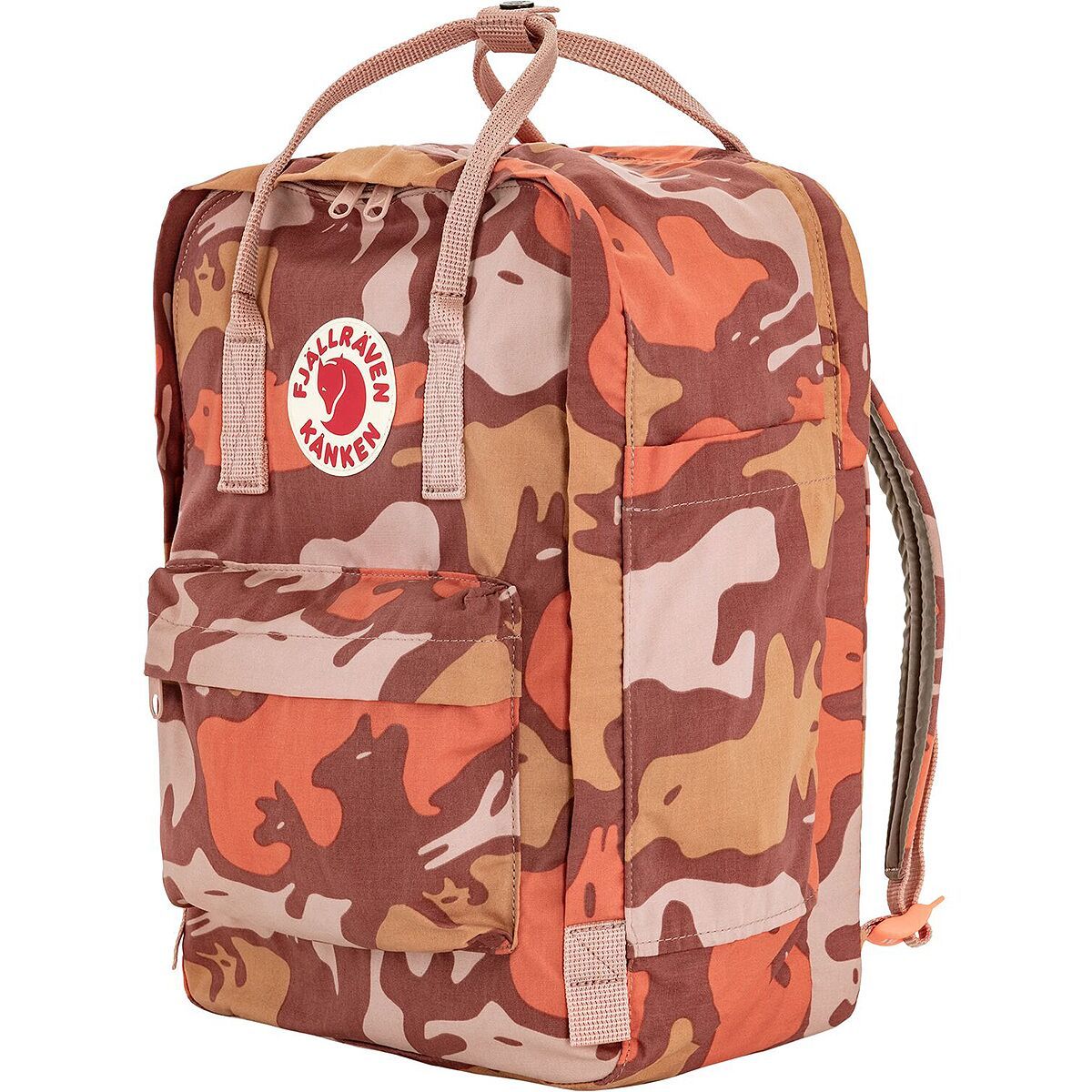 Image of Fjallraven Kanken Graphics 15in Laptop Backpack ChalkRose/Hidden Animals, One Size
