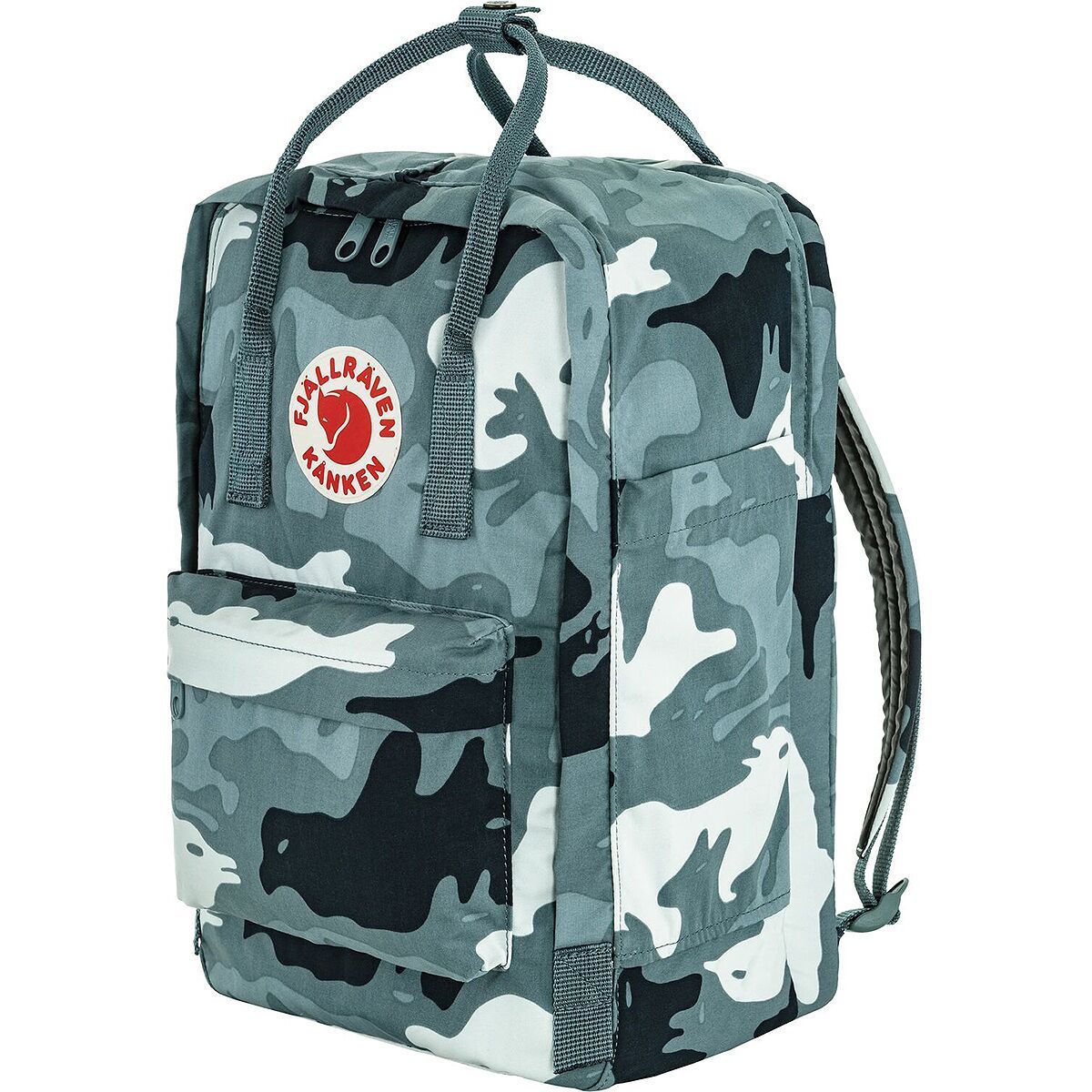 Image of Fjallraven Kanken Graphics 15in Laptop Backpack Nimbus Blue/Hidden Animals, One Size