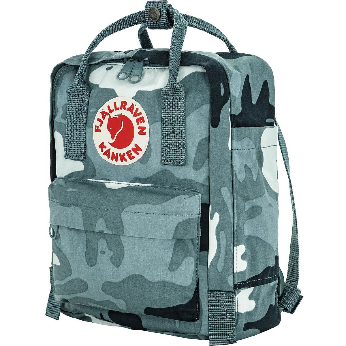 Image of Fjallraven Kanken Graphics Mini Backpack Nimbus Blue/Hidden Animals, One Size