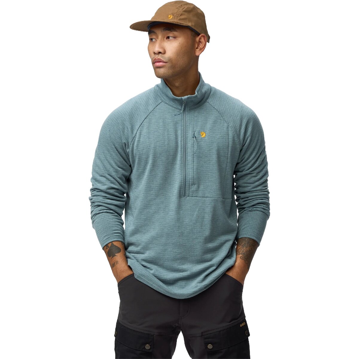 Image of Fjallraven Bergtagen Midlayer 1/2-Zip Pullover - Men's Nimbus Blue, S
