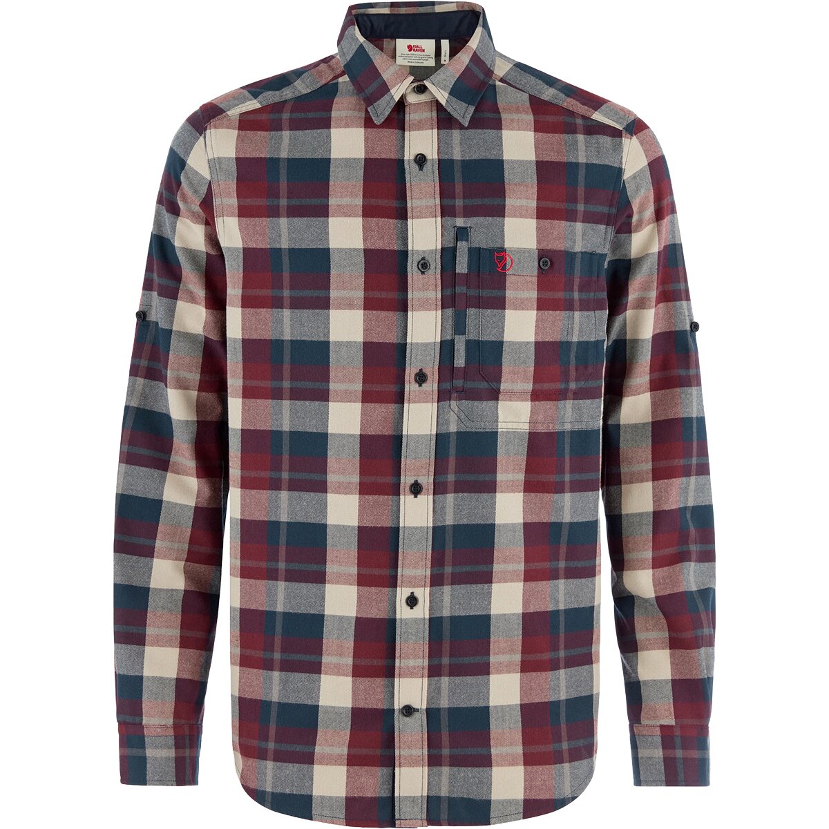 Image of Fjallraven Fjallglim Regular Shirt - Men's Dark Navy/Maroon, M