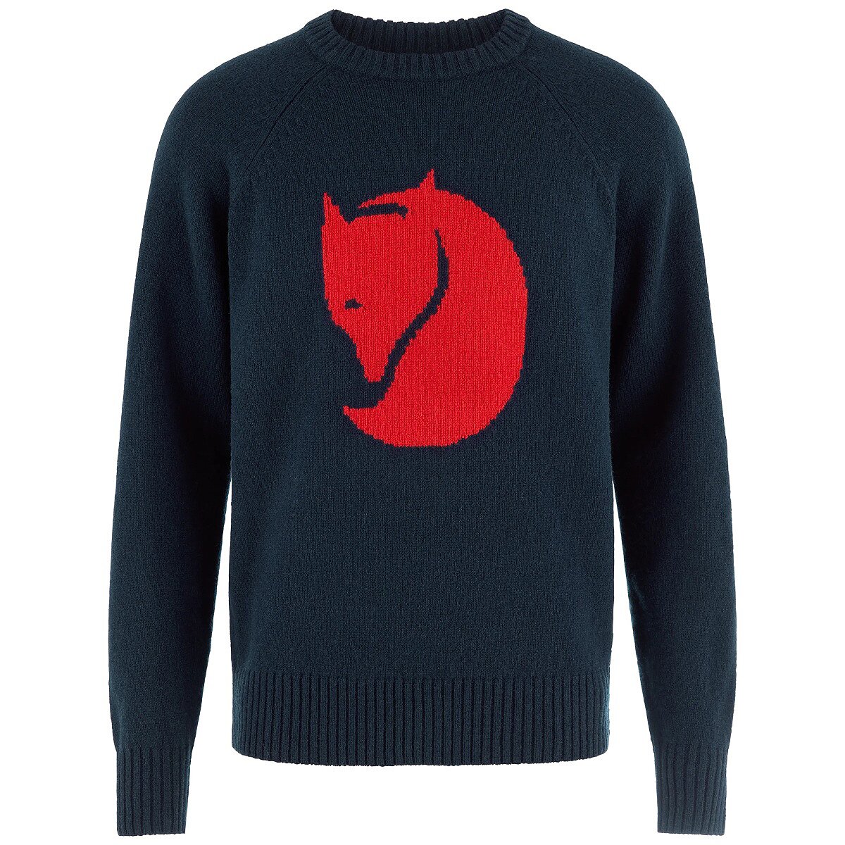 Image of Fjallraven Logo Knit Sweater - Men's Dark Navy, XXL