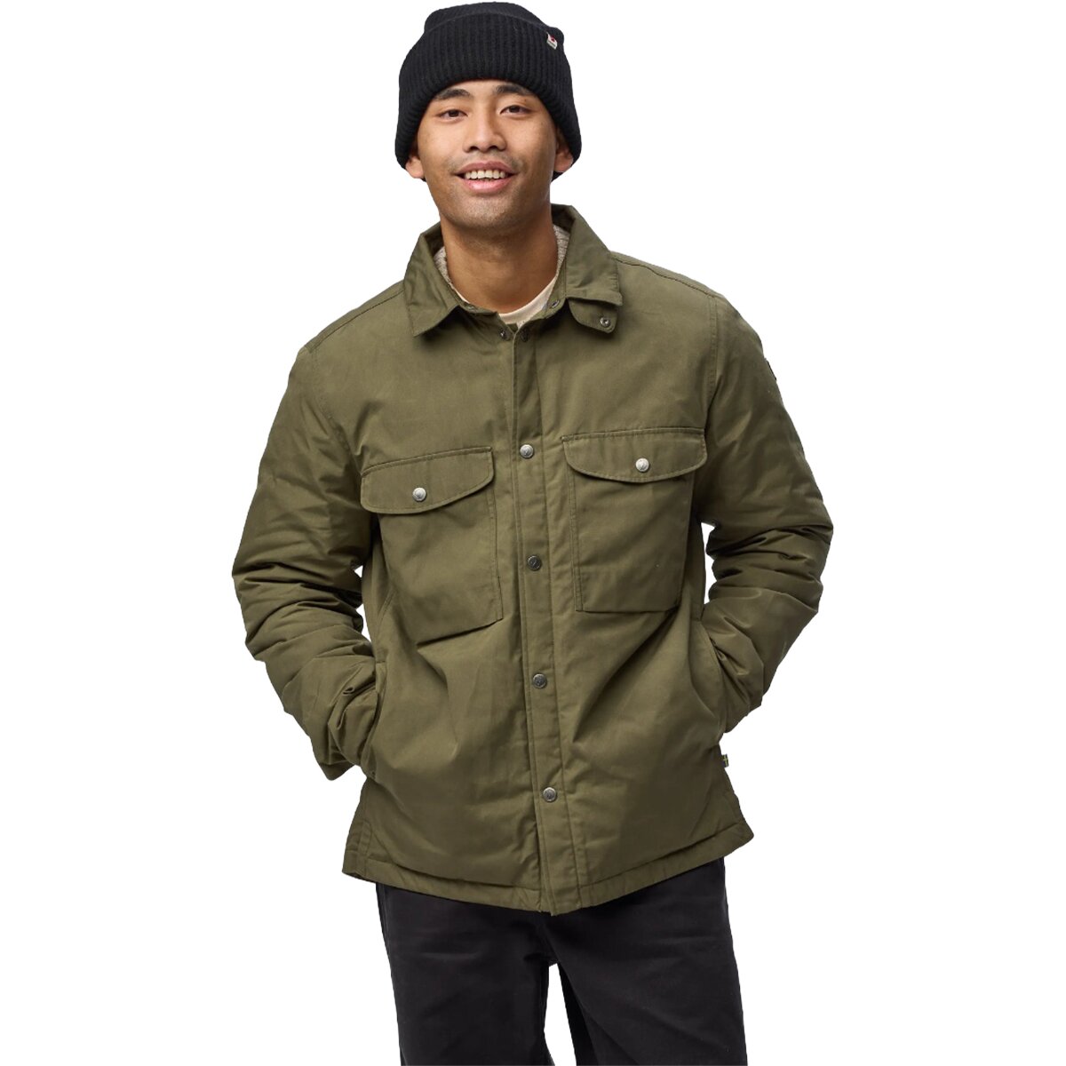 Image of Fjallraven Ovik Down Shirt Jacket - Men's Laurel Green, XL