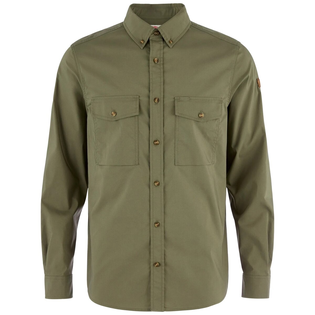 Image of Fjallraven Ovik G-1000 Long-Sleeve Shirt - Men's Laurel Green, M