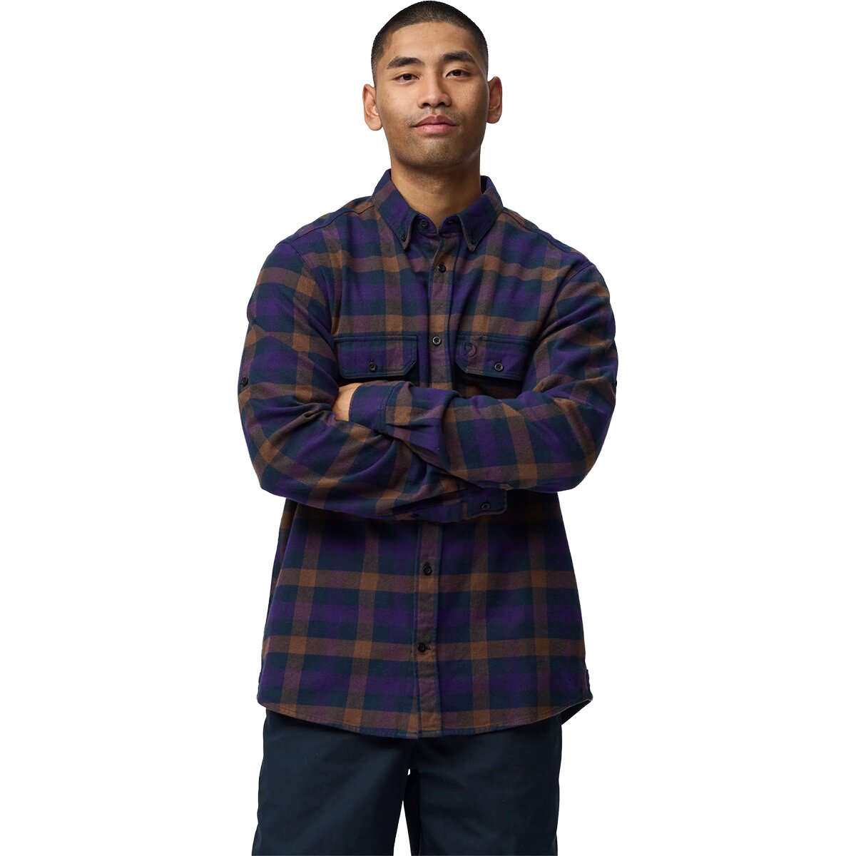 Image of Fjallraven Skog Relaxed Shirt - Men's Dark Navy/Dark Violet, L