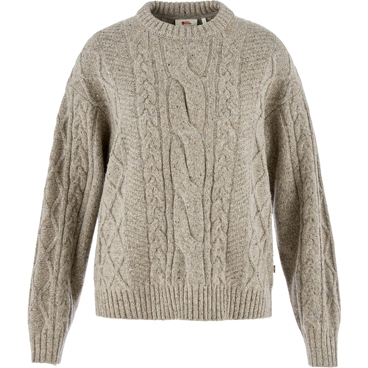 Image of Fjallraven Ovik Cable Knit Top - Women's Fog, XL