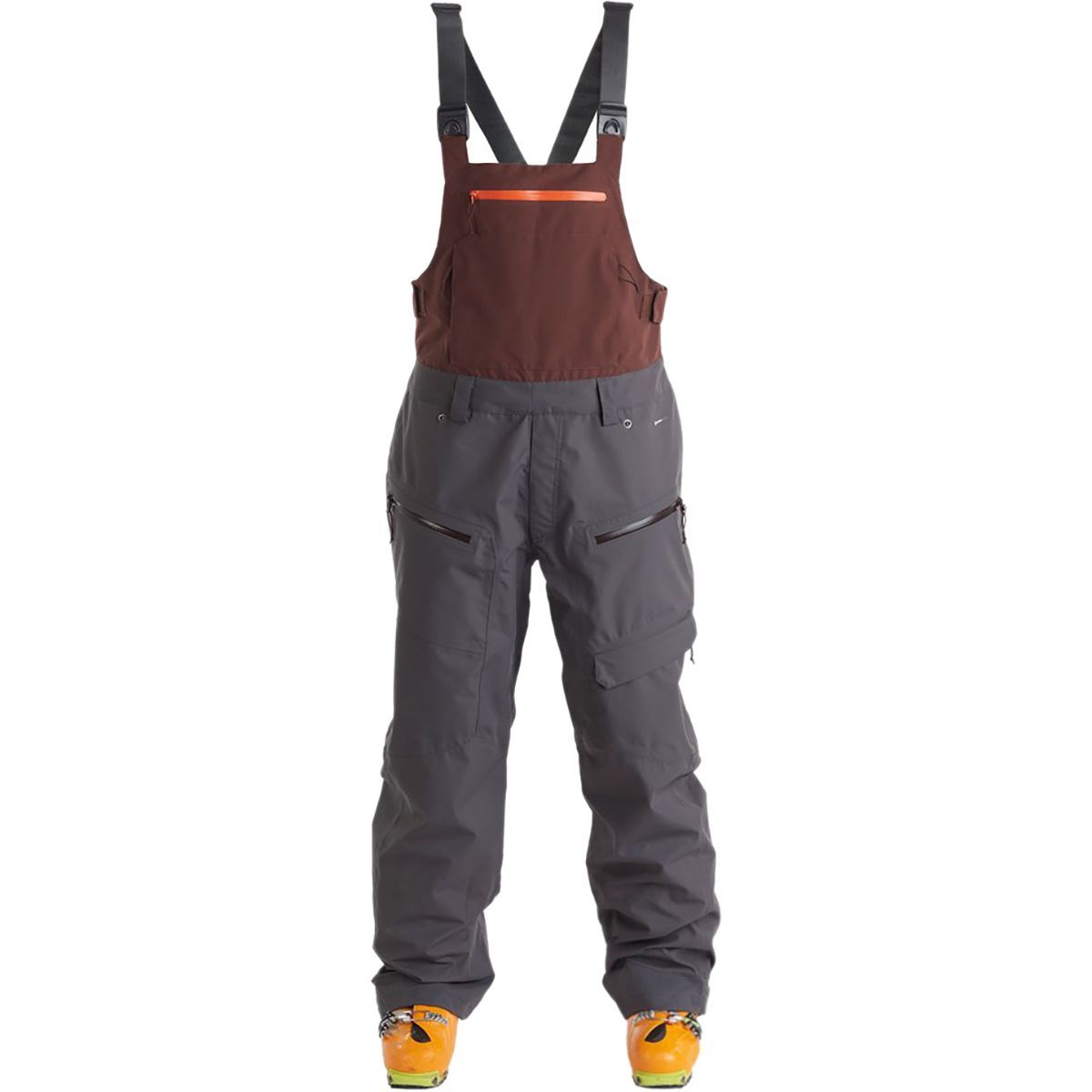 Flylow Firebird Bib Pant - Men's Granite/Cola, L
