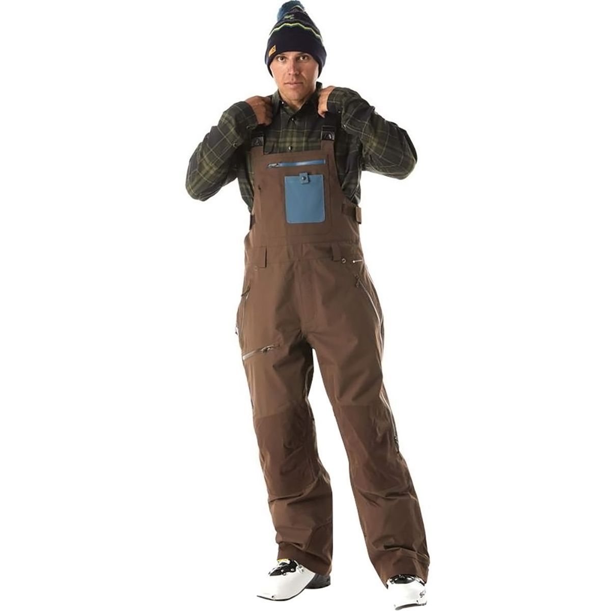 Flylow Baker Bib Pant - Men's Bison, L/Reg