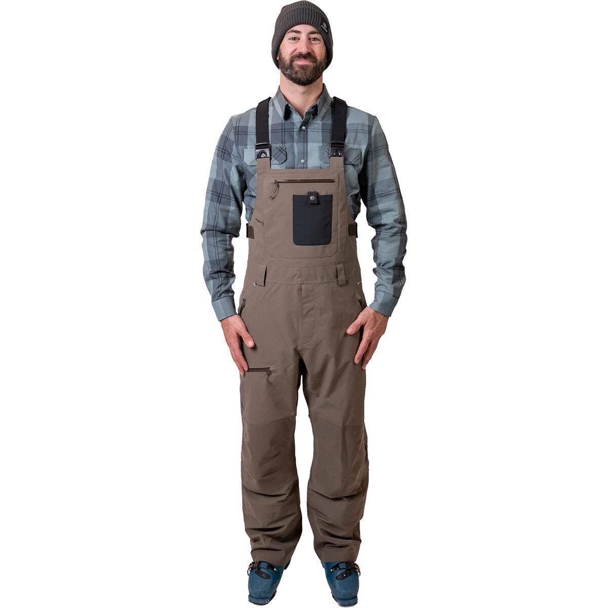 Flylow Baker Bib Pant - Men's Mercury, L/Reg