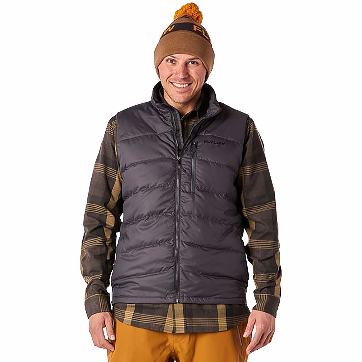 Flylow Larry Down Vest - Men's Charcoal, XS