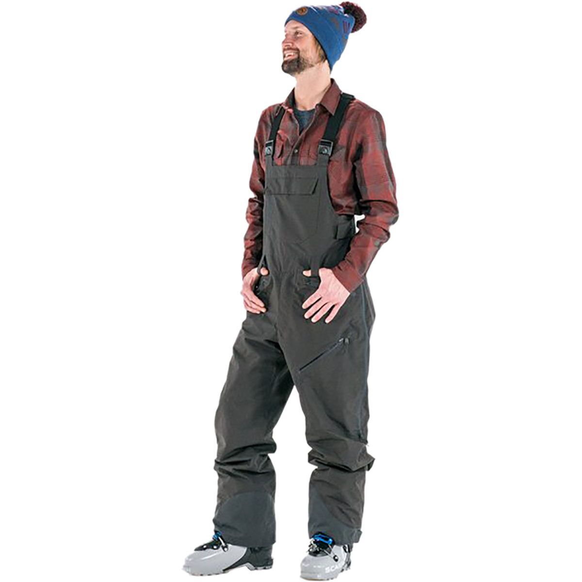 Flylow Snowman Bib Pant - Men's Charcoal, XL