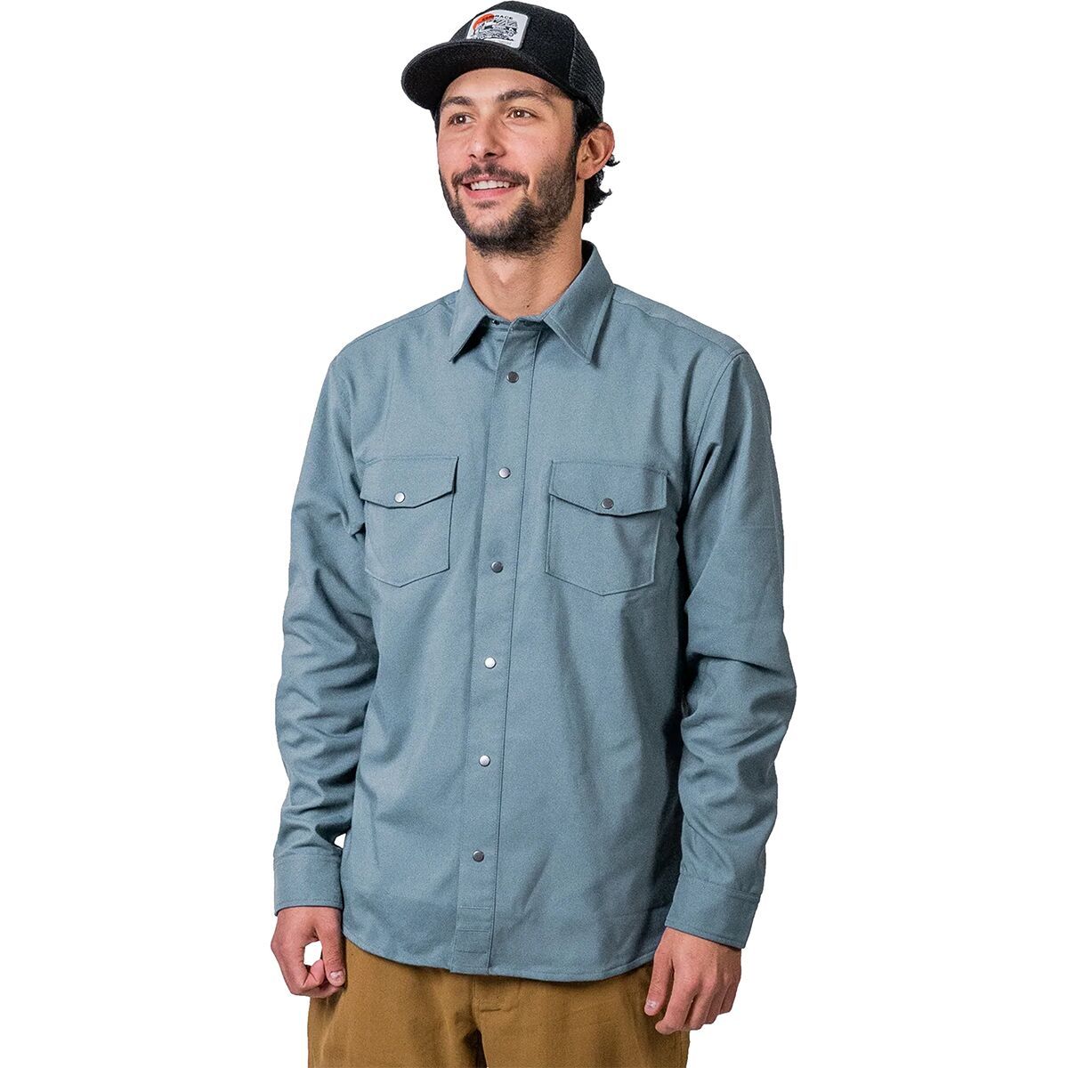 Flylow Brose Work Shirt - Men's Slate, XXL