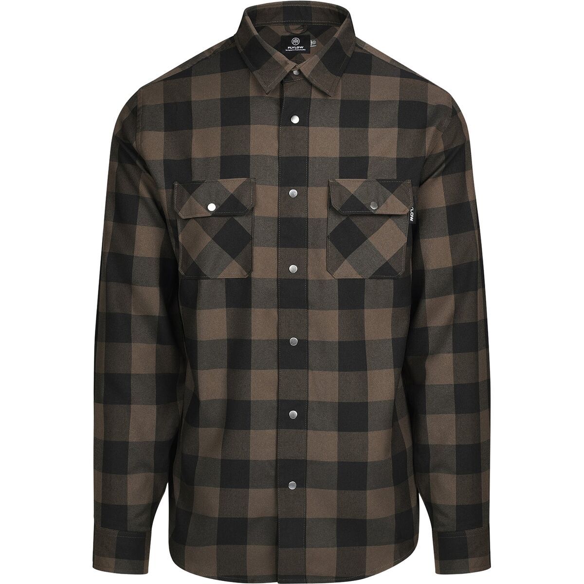 Flylow Handlebar Tech Flannel Shirt - Men's Mercury/Black Plaid, XL