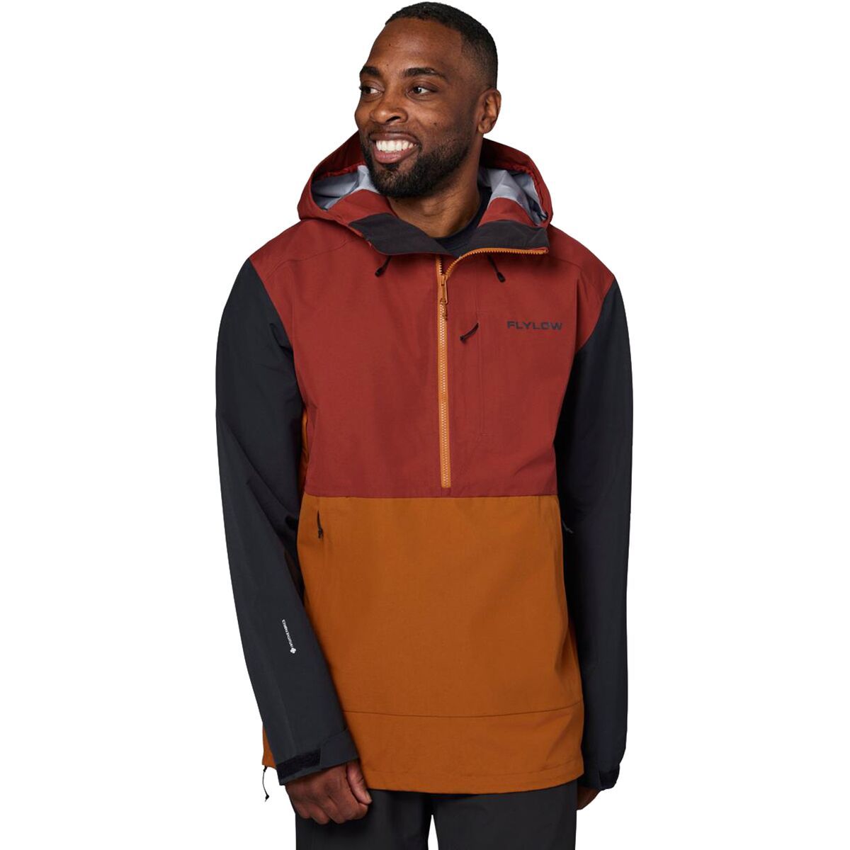 Image of Flylow Knight Anorak - Men's Redwood/Copper/Black, XS