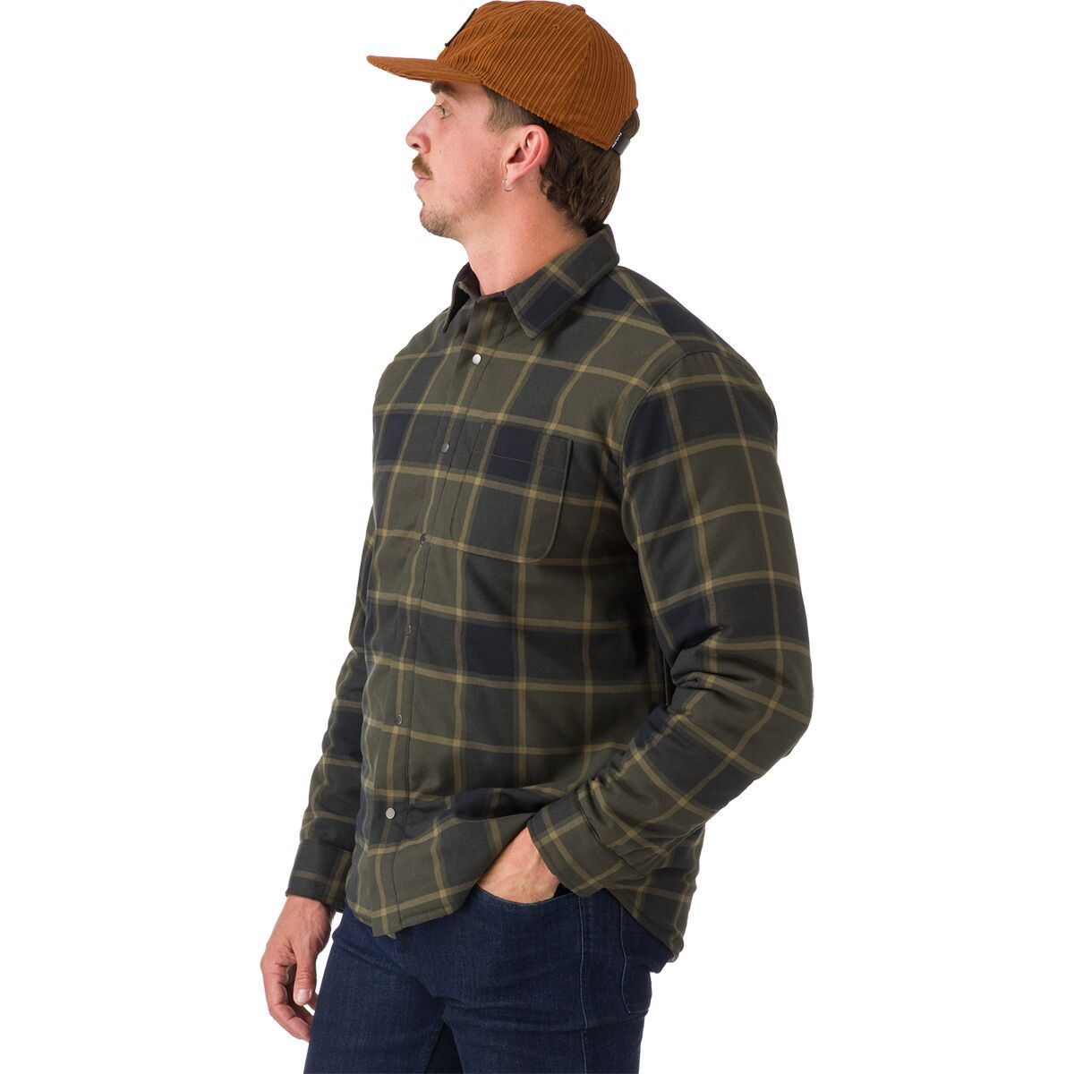 Image of Flylow Sinclair Insulated Flannel - Men's Evergreen, S