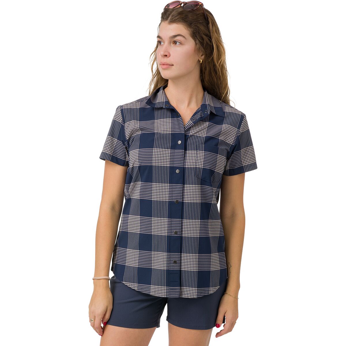 Image of Flylow Anderson Shirt - Women's Night/Mist Plaid, M
