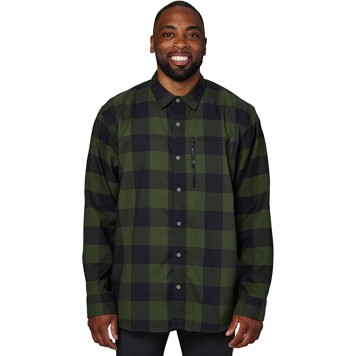 Flylow Angus Flannel Shirt - Men's Pine/Black, XL