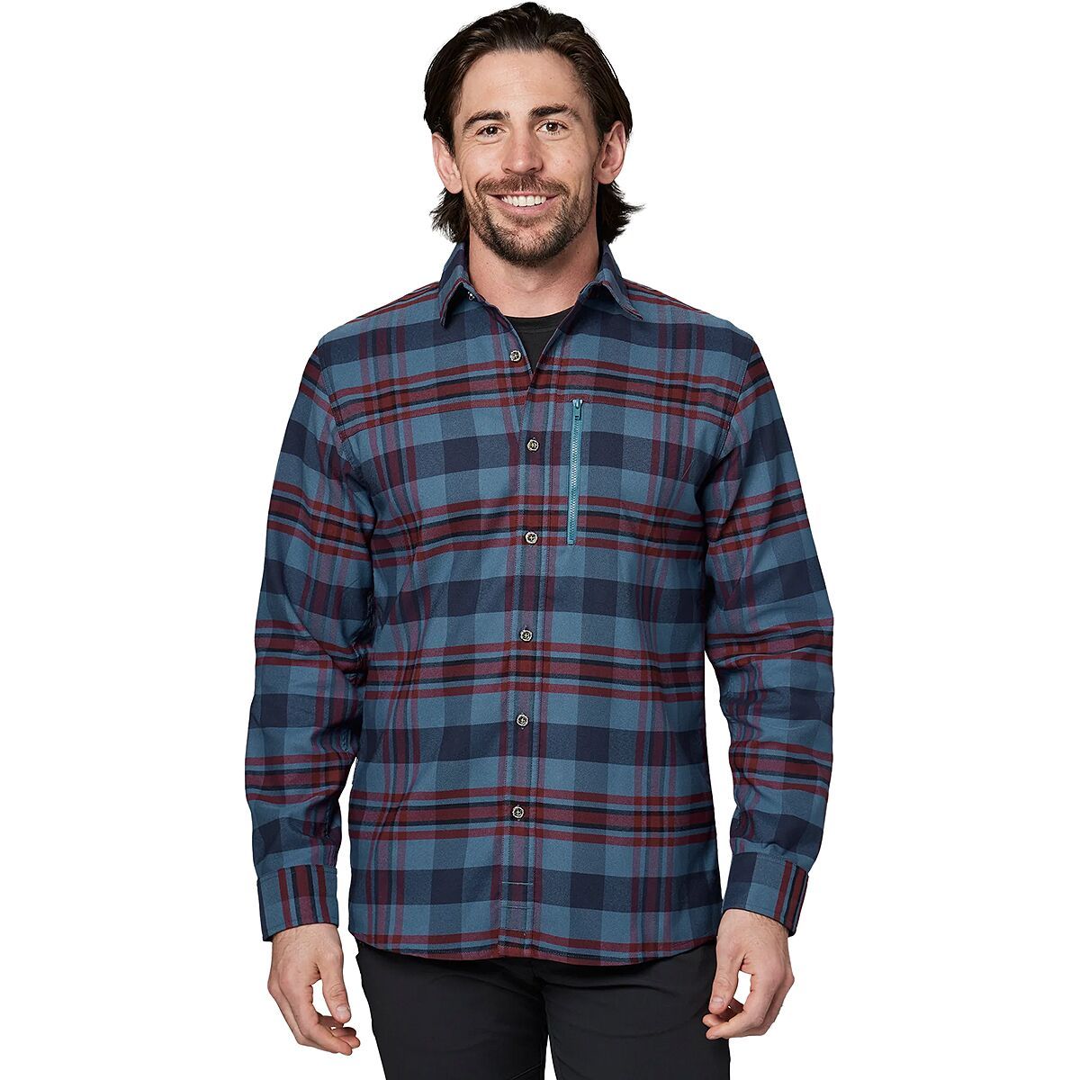 Flylow Angus Flannel Shirt - Men's River/Black, XL