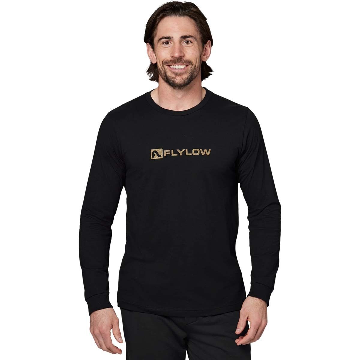 Flylow Classic Logo Long-Sleeve T-Shirt - Men's Black, XXL