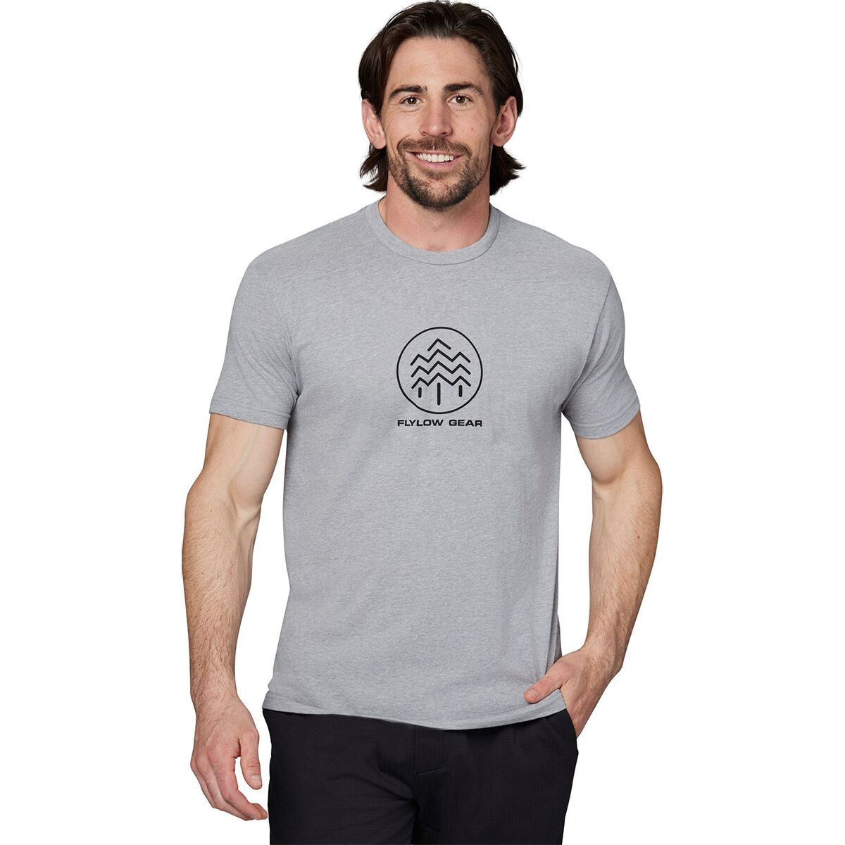 Flylow Classic Tree Logo T-Shirt - Men's Ash Heather, XS