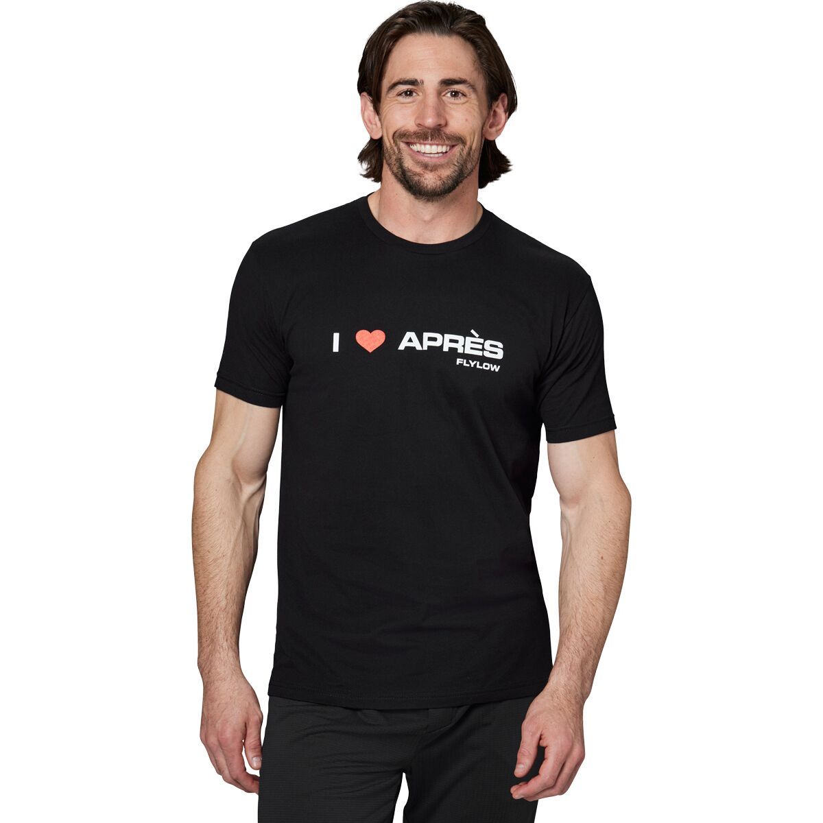 Flylow I Love Apres T-Shirt - Men's Black Heather, M