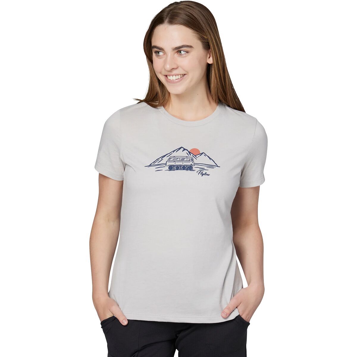 Flylow Snowcat T-Shirt - Women's Gray Heather, XS