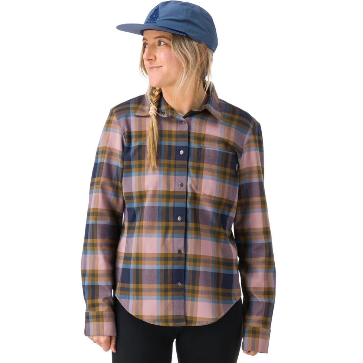 Flylow Brigitte Tech Flannel - Women's Dusty Iris, XS