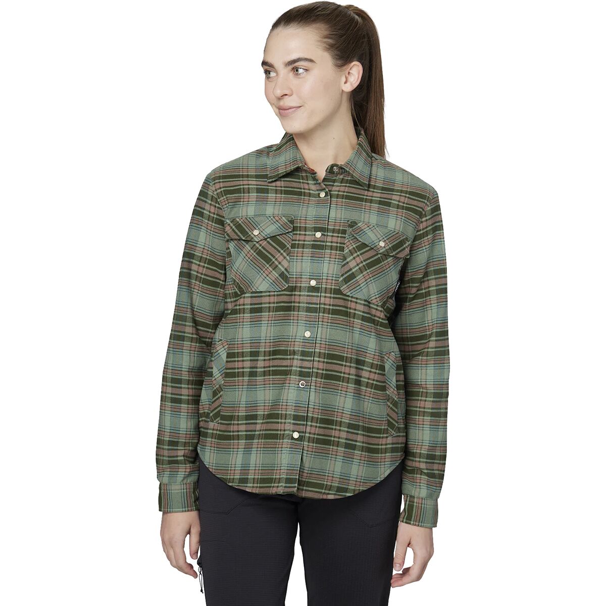 Flylow Flylow May Flannel - Women's Pine/Chai, S