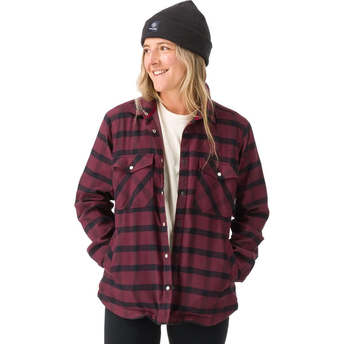 Image of Flylow May Flannel - Women's Ruby, XS