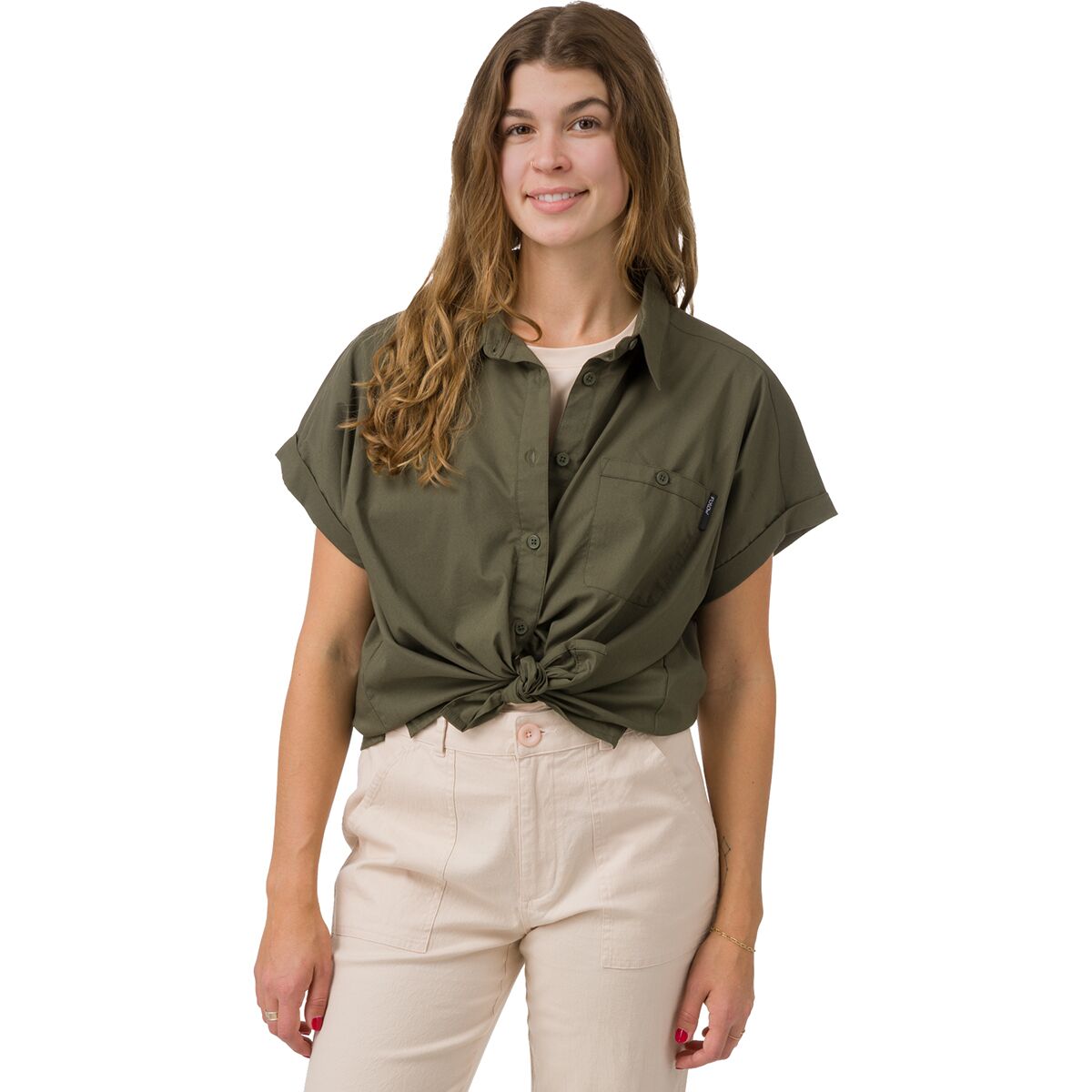 売れ筋商品|||フライロー カットソー トップス レディース Around Town Shirt - Women's Pearl/Mist Ivy Around Town Shirt – Flylow Gear