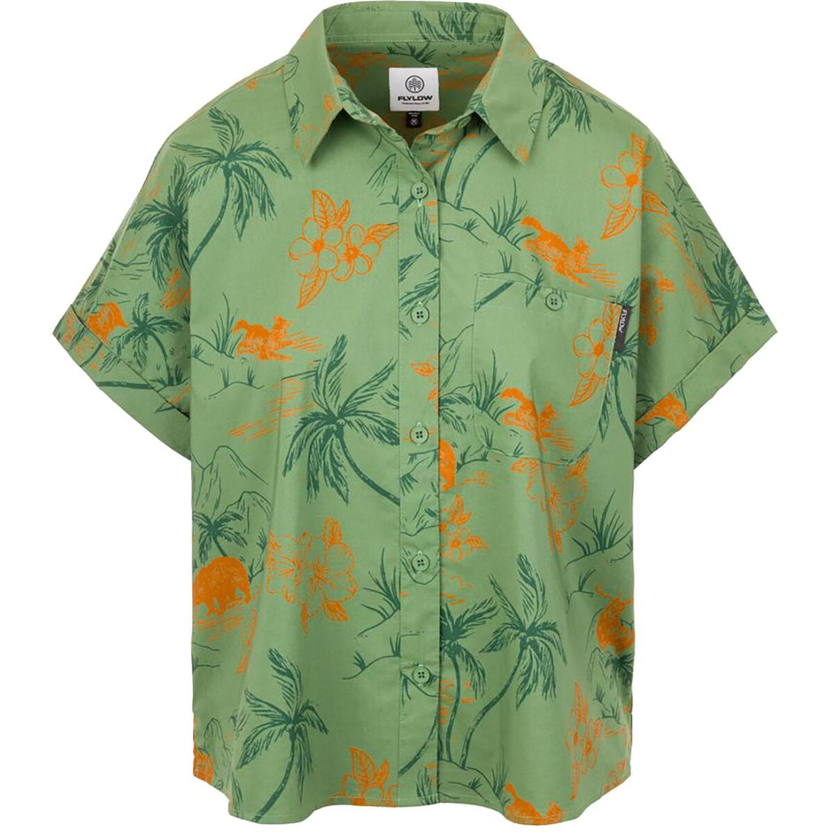 Image of Flylow Around Town Shirt - Women's Matcha, L