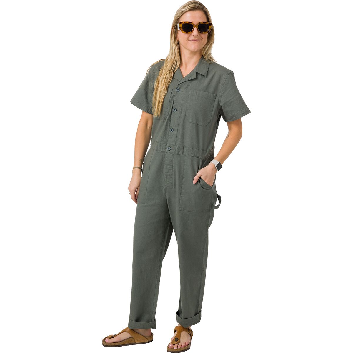 Image of Flylow Portola Coverall - Women's Eucalyptus, M