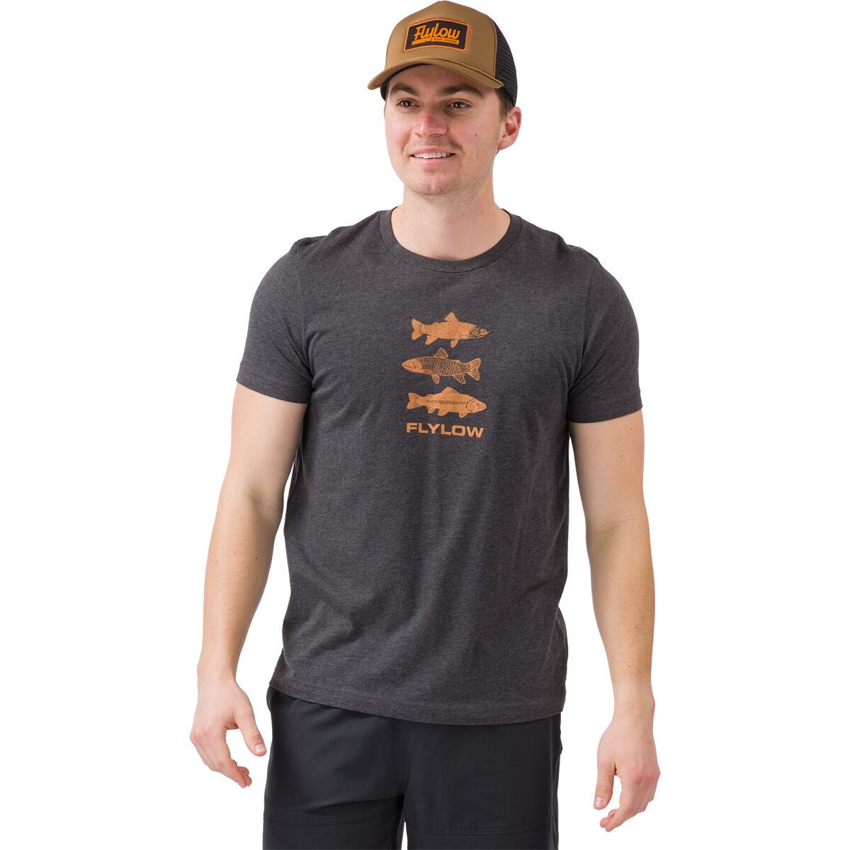 Flylow Trout T-Shirt - Men's Shadow Heather, L