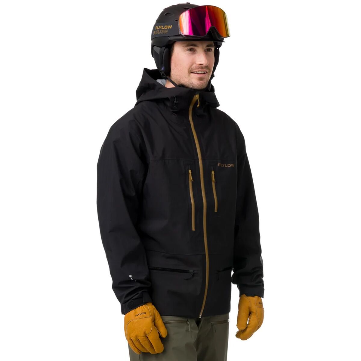 Image of Flylow Kane Jacket - Men's Black/Rye, M